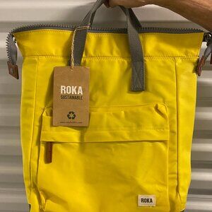 Roka Sustainable Eco-Friendly Yellow Lemon Backpack